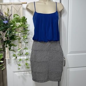 Sweet Storm Shell and Contrast Spaghetti Strap Two Tone Mini Dress🔥